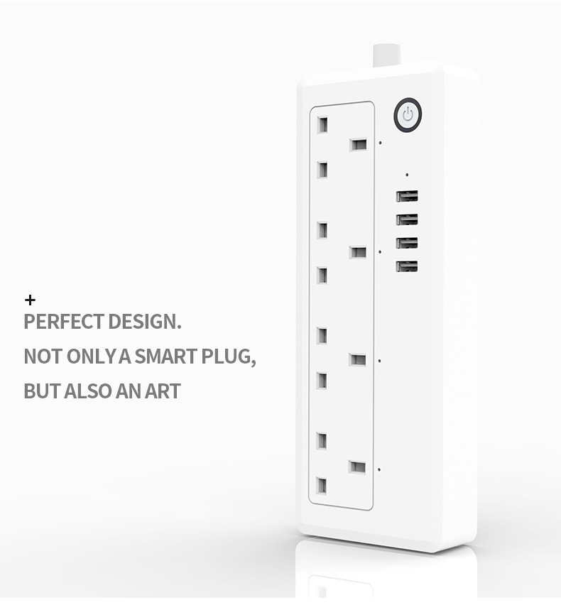 Smart socket Plug USBx4 Alexa voice control APP Remote Smart WiFi Socket