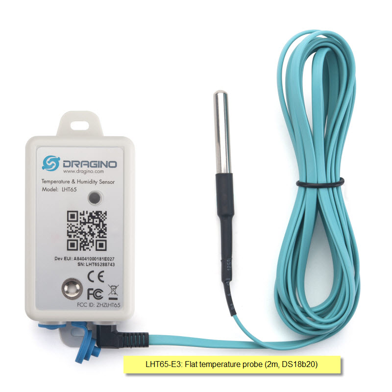 New design  built-in 2400mAh 868/915/923Mhz LoRa Humidity and Temperature Sensor