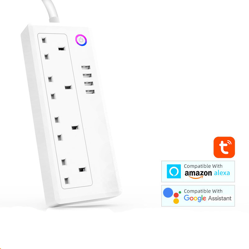 Smart socket Plug USBx4 Alexa voice control APP Remote Smart WiFi Socket