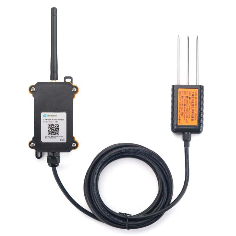 New design 4000mAh Battery IP66 high interference immunity Low power consumption LoRaWAN Soil Moisture & EC Sensor