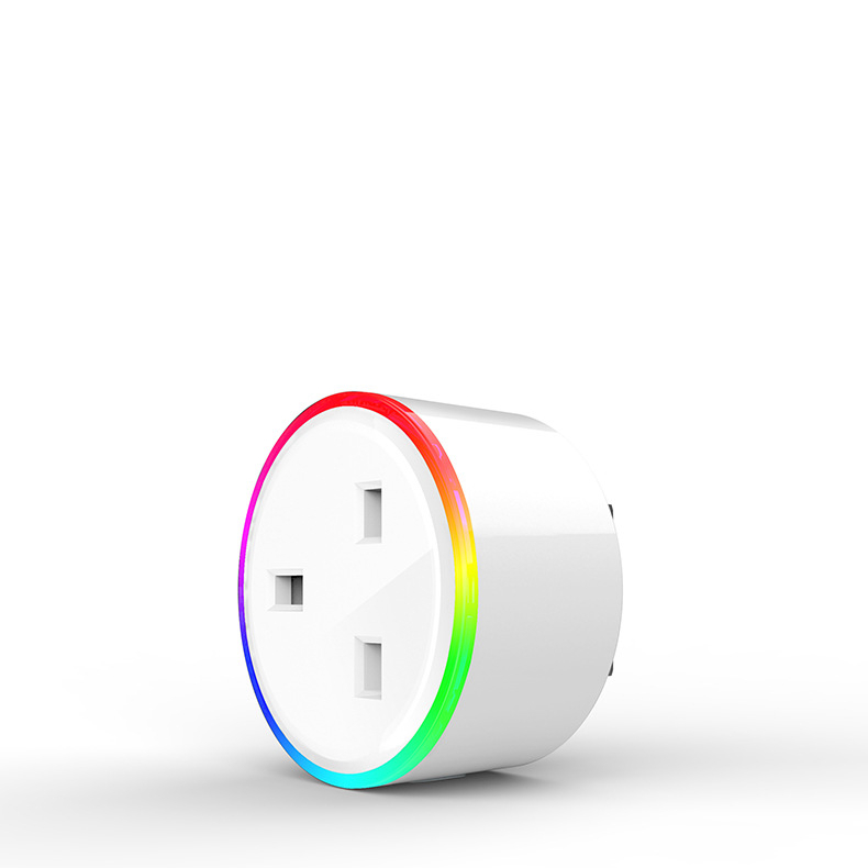 WiFi Smart plug socket alexa voice remote control UK RGB luminous WiFi Smart socket